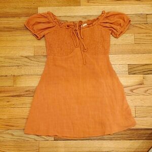 Le Lis Linen Blend Mini Dress Size Medium